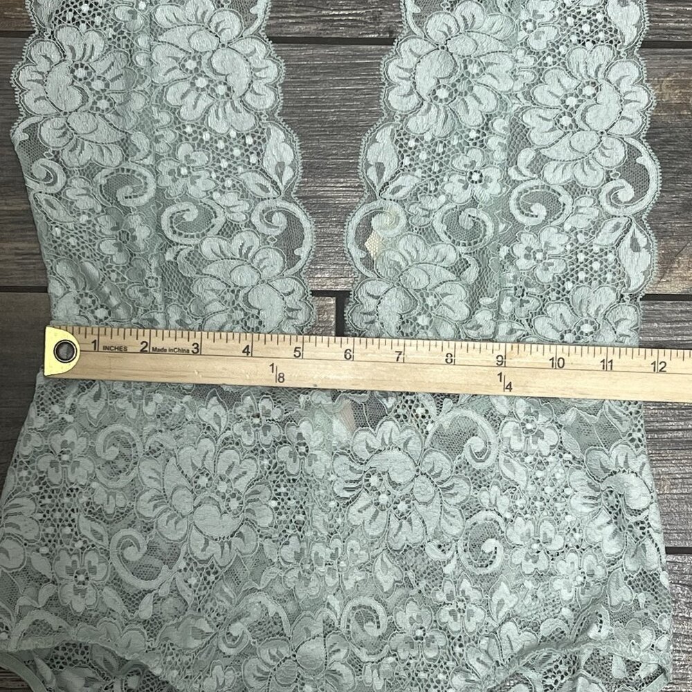 NWT Free People X HAH Comin in Haht Lace Bodysuit Small Something Blue Bride - Picture 13 of 16